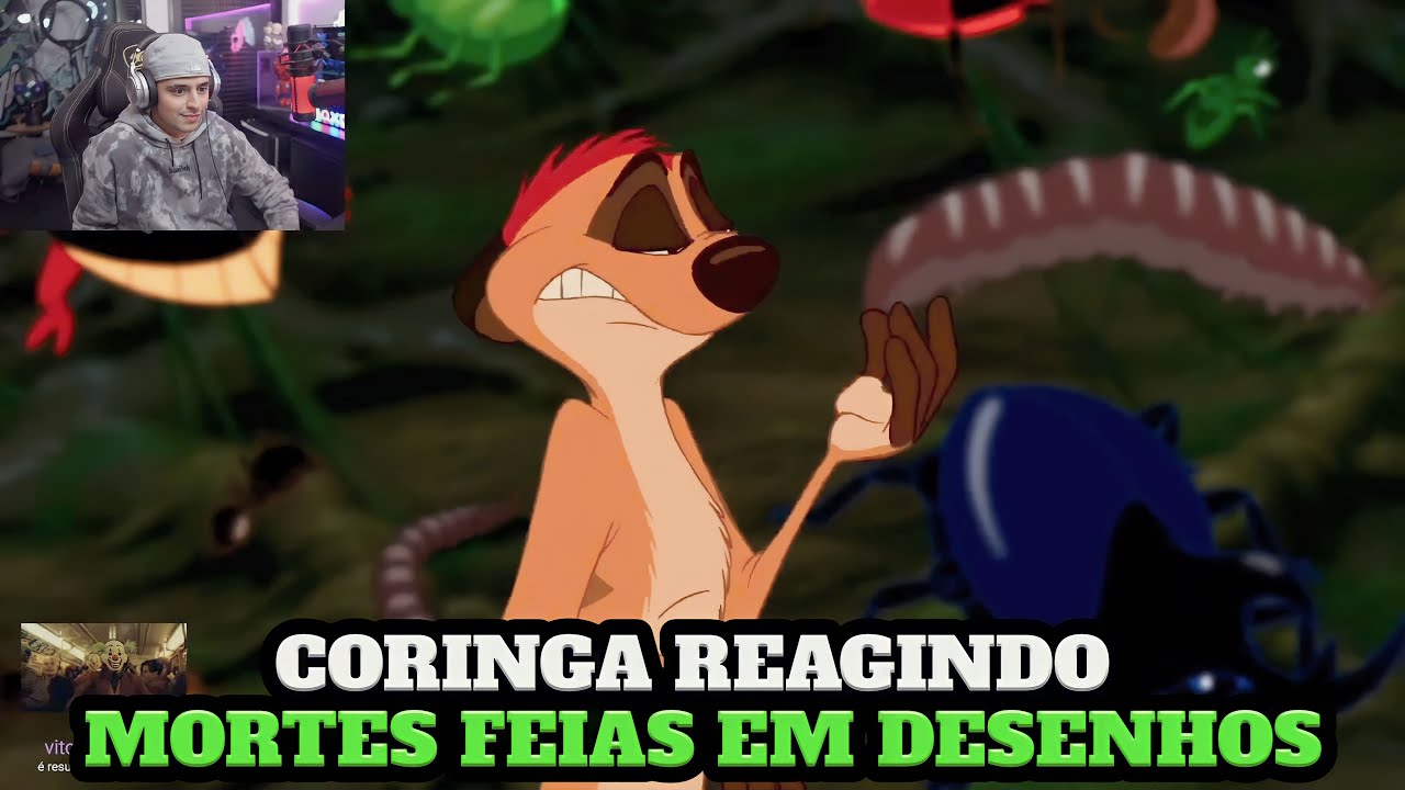 CORINGA REAGINDO AS MORTES MAIS FEIAS EM DESENHOS ANIMADOS - FALA DE TUDO!