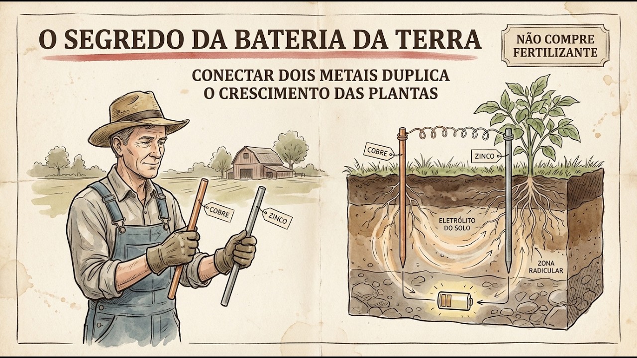 Conectar dois metais duplica o crescimento das plantas — o segredo da “bateria terrestre”