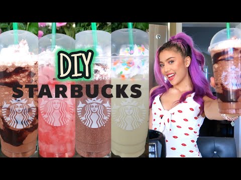 how-to-make-5-starbucks-frappuccino-drinks-at-home-2019/2020-|-easy-&-simple-diy-|-miana-lauren