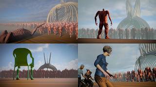 ALL Titans vs 1.000.000. Colossal Titans - The Rumbling №5