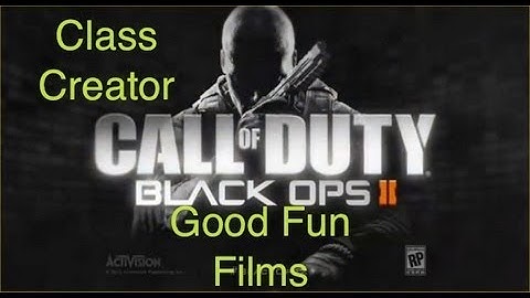 Black Ops 2 Class Creator