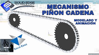 Mecanismo PIÑON CADENA | Solid Edge 2023 | Tutorial en español