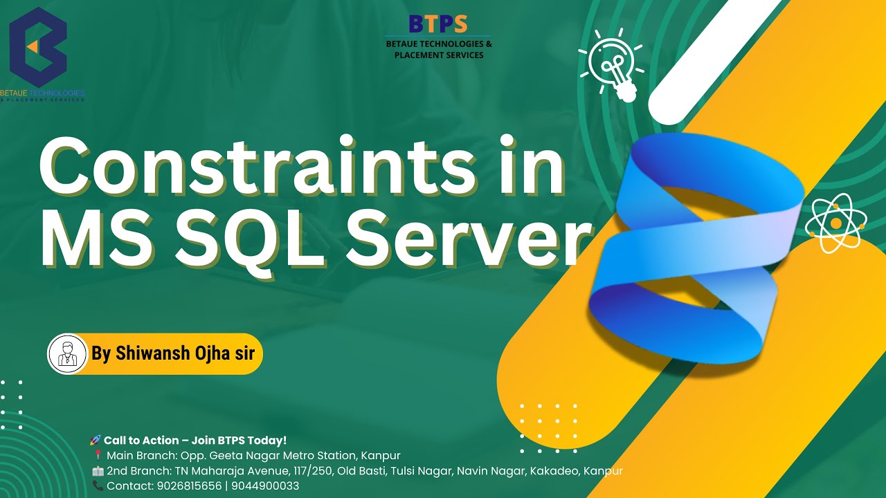 Constraints in MS SQL Server #btpskanpur#education#programming# ...