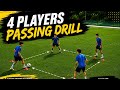 4 PLAYERS PASSING DRILL ⚽🔥 | Improve Passing & Movement