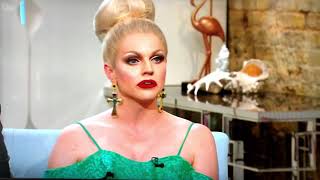 Courtney Act Shows My Lipstick Kiss Art - Zoe Ball On Sunday