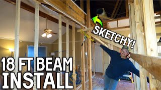 How We PREPPED & LIFTED a MASSIVE 18 Foot LVL Beam - Ep. 4