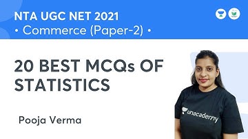 20 BEST MCQs OF STATISTICS | Commerce | NTA UGC NET JRF 2021 | by Pooja Verma