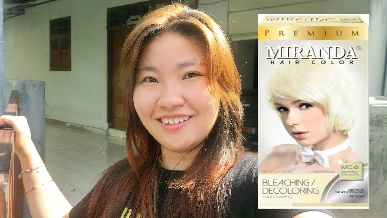  RAMBUT  BLONDE CAT  RAMBUT  PAKAI MIRANDA  MC  6 BLEACHING 