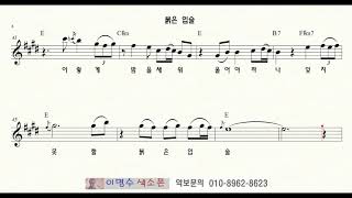 319 붉은입술 (나훈아)  ㅡ 앨토색소폰 이명수 엘프 ELF 반주기에 맞춘 꾸밈음 악보 A 9972
