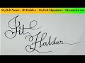 Stylish name  jit halder  sk cursive art  how to make a stylish name  stylish signature