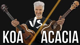 REVEALED! Differences between KOA wood ukuleles and ACACIA wood ukuleles!