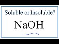 Sodium Hydroxide Solubility Concepts