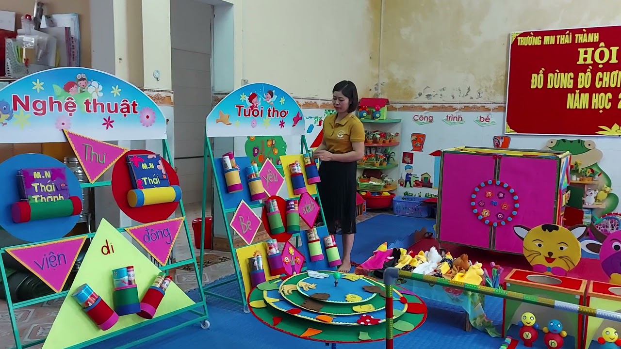 Hội thi đồ dùng dạy học mầm non | Hội thi đồ dùng đồ chơi tự làm trường MN Thái Thành