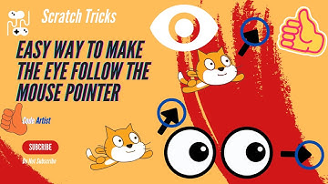 Easy way to make eye follow the mouse pointer in scratch, Follower,  | scratch ,  #scratchanimation
