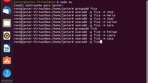 Creación de usuarios y grupos en linux -Ubuntu