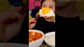 My father-in-law’s kimchi stew, rice, and eggs