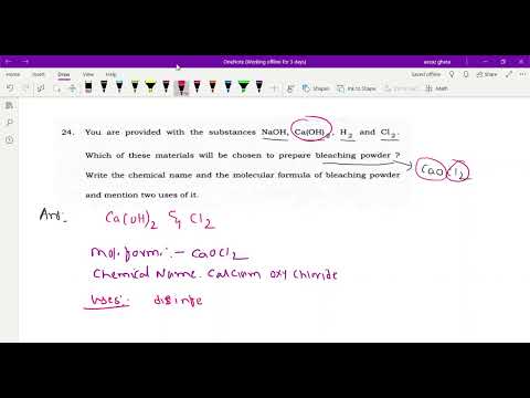 Video you are provided with the substance NaoH, Ca(OH)2 , H2 and Cl2 which of these materials will be cho - youtube