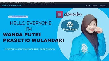Demo hasil peembuatan Website Curiculum Vitae /CV Tanpa Coding Menggunakan Woordpres dan Elementor