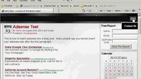 Video Showing How to Add Feedburner to a WordPress Blog