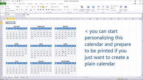 How to Create Excel Calendar for Specific Year with Automatic Date Marker