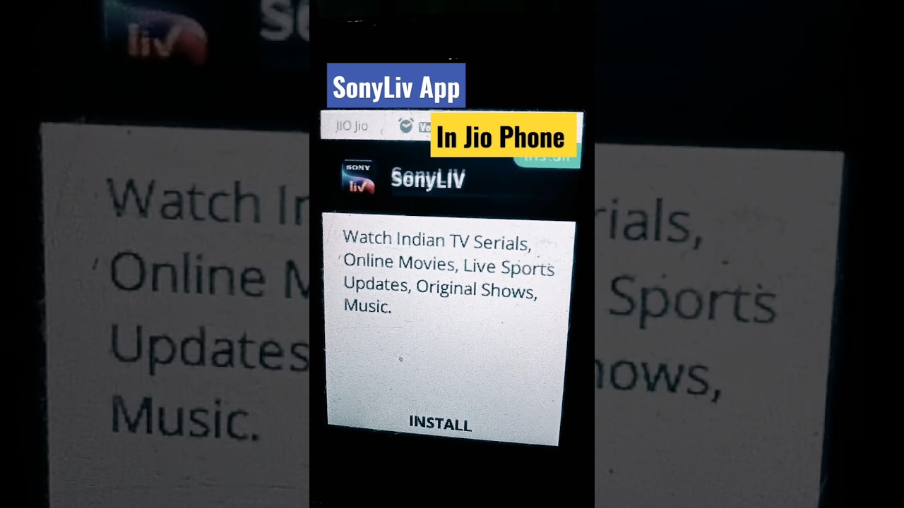 Sony LIV App in Jio Phone Jio Phone New Video shorts jiophone viral YouTube