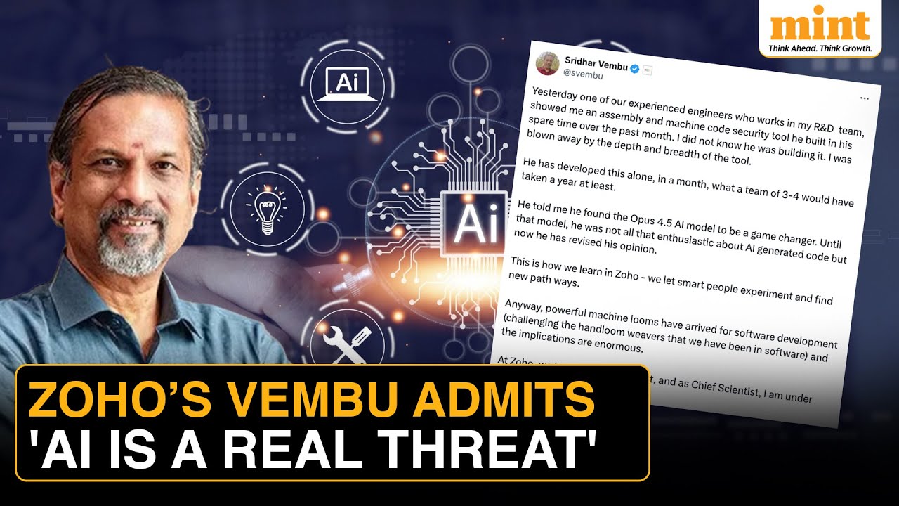 Zoho Chief Sridhar Vembu Sounds Alarm After Public Bet With Garry Tan Over Vibe-Coding