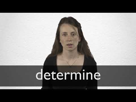 How to pronounce DETERMINE in British English