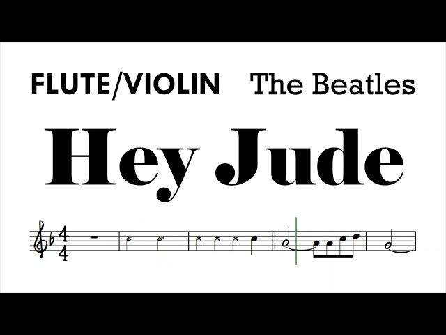 Hey Jude by The Beatles Flute Violin Sheet Music Backing Track Play Along Partitura class=