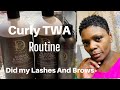 HOW I DEFINE MY 4C TWA CURLS | LASHES | BROWS