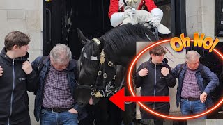 STEP BACK! King's Horse Warns Tourist and this Happened!