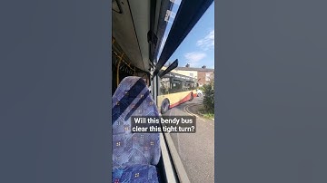 Will this bendy bus clear this right turn? #travel #bus #bendy