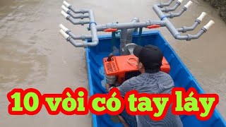 Máy Tưới 10 vòi có tay Láy Giao Về Vườn Cốc Thái An Giang.zalo 0328982644