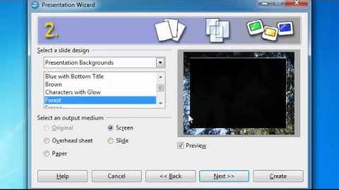 How to create a new presentation in OpenOffice Impress