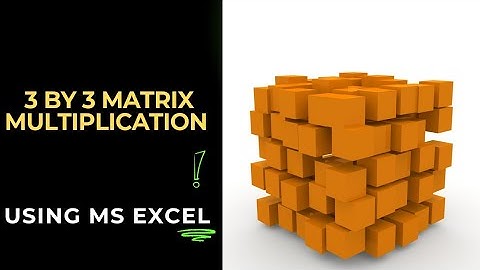 Master Three by Three Matrix Multiplication in MS Excel Using MMULT! 🔢