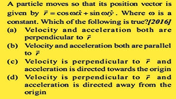 A particle moves so that its position vector is given by F = cosx + sinwty. Where w is a constant.