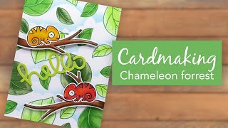 Card making - Lawn Fawn Chameleon forrest
