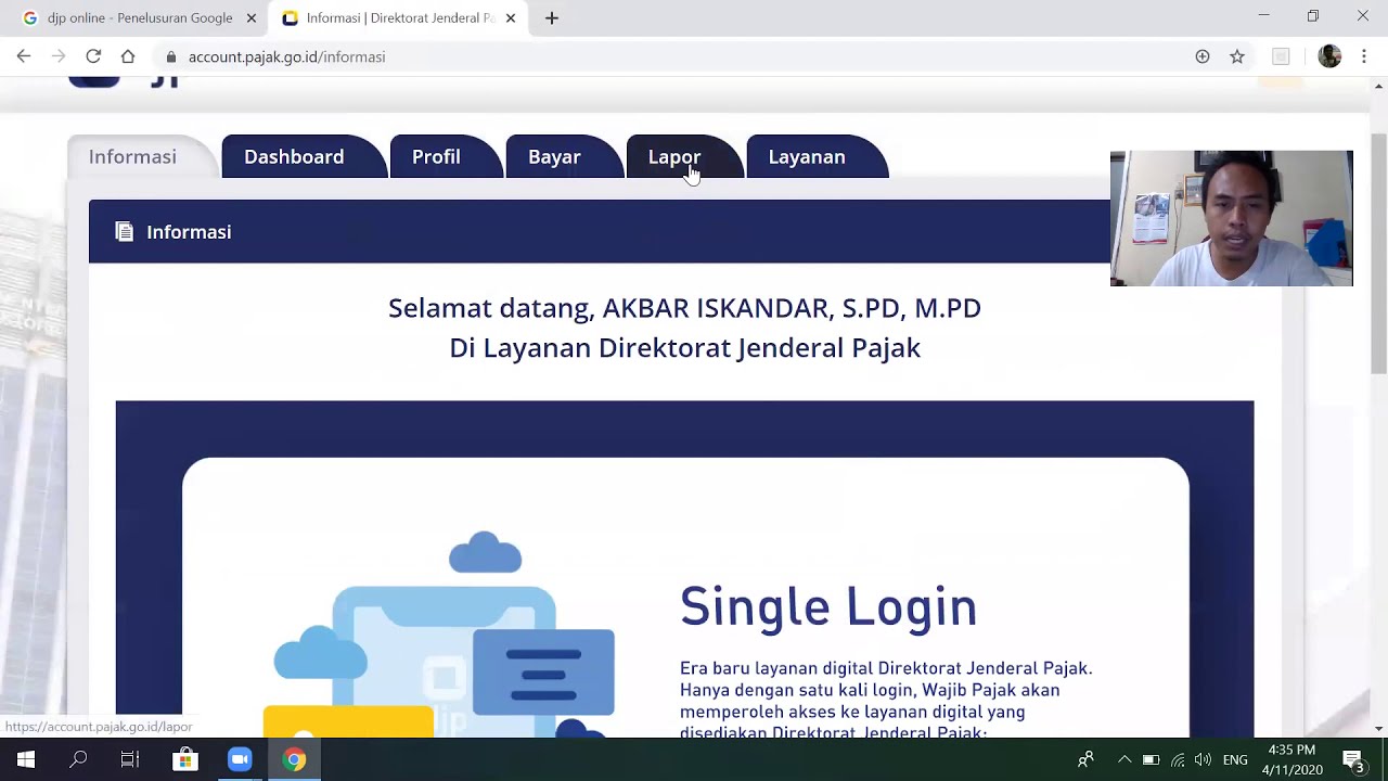 Tutorial atau tahapan laporan pajak pribadi (SPT) 