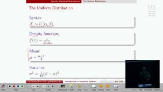 Lec 3B: Uniform distribution and example