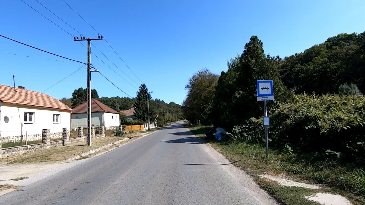 Liget, forduló - Magyarszék - Sikonda - Komló, autóbusz-állomás