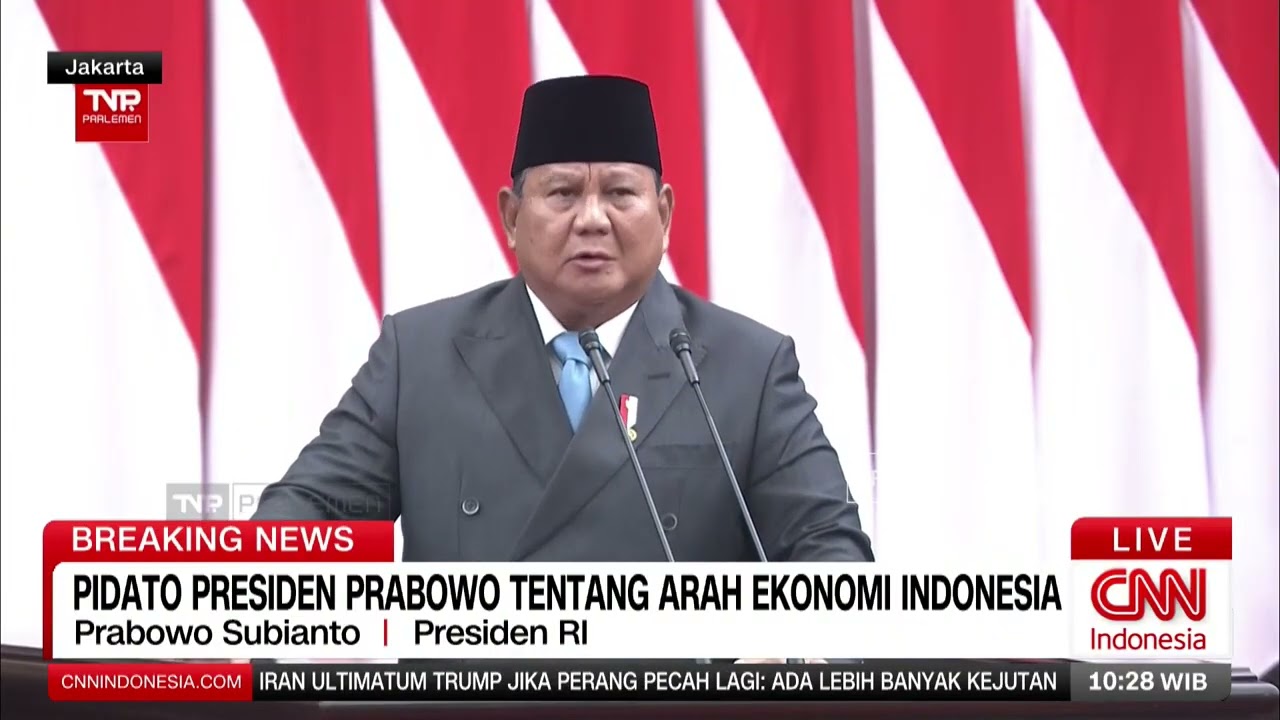 FULL Pidato Presiden Prabowo tentang Kerangka Ekonomi di Rapat Paripurna DPR