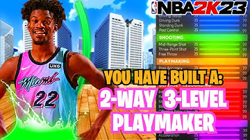 BEST ALL AROUND RARE BUILD 2-WAY 3-LEVEL PLAYMAKER: JIMMY BUTLER DEMIGOD BUILD | 2K23 NEXT GEN