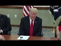 President Trump Participates in a Defense Roundtable