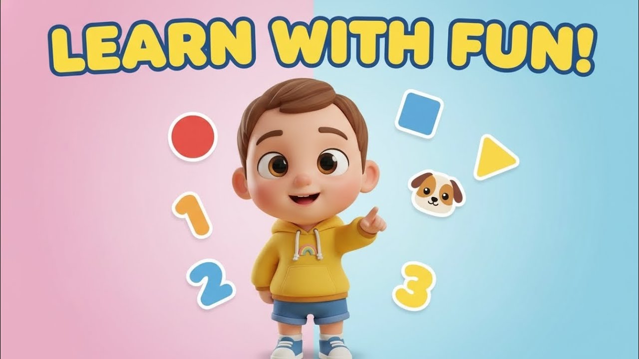 Learn Colors, Numbers, Shapes & Animals | Fun Learning Video for Toddlers & Kids