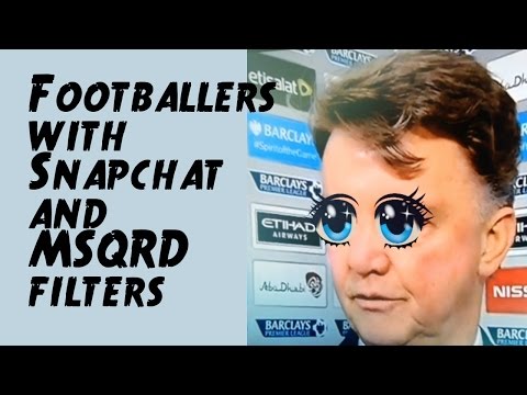 Footballers with Snapchat and MSQRD filters