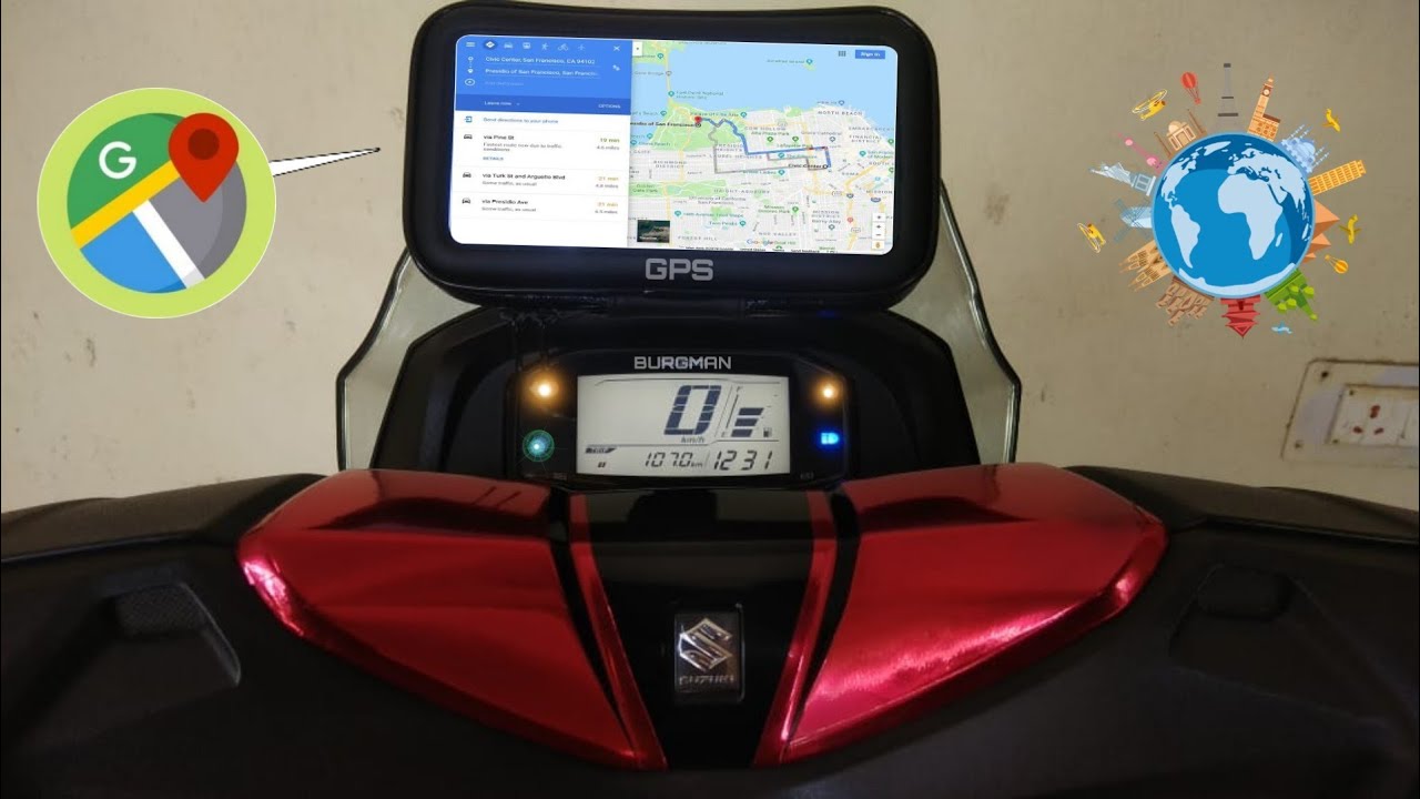 GPS navigation in Suzuki Burgman street 125 /Burgman modification 