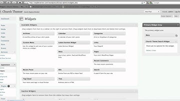 Church Themer - Moses Theme Widgets Setup Tutorial