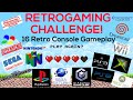 16 Retro Gaming Console Challenge! Videogames gameplay from 80s to 2k.