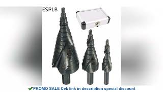 Esplb 3Pcs Hss Cobalt Step Drills Bit 4-32Mm High Speed Steel Nitrogen Spiral Triangle Shank Drill B