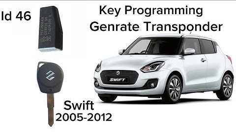 Suzuki Swift  Key programming 2005-2012 suzuki swift Id 46 tranponder genrate key fob matching