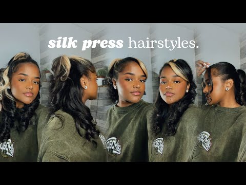 simple silk press hairstyles. 